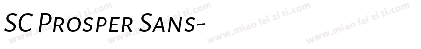 SC Prosper Sans字体转换